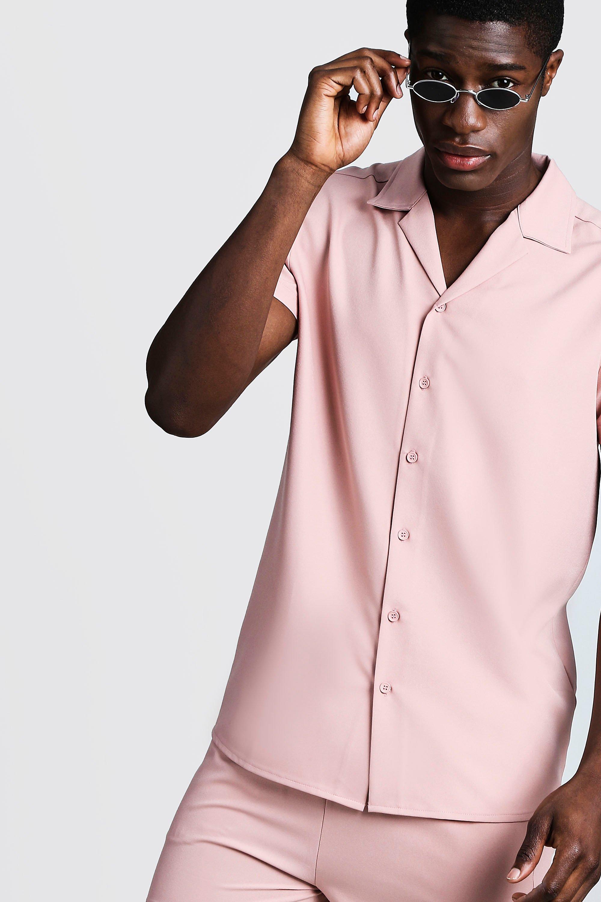 Dusky pink best sale shirt mens